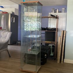 : Discontinued IKEA Detolf Glass Display Cabinet - Fully Assembled