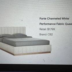 Brand new- never used. Cb2 bed frame queen