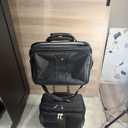 SwissGear Rolling Laptop Case Wheeled Briefcase Travel Business Bag Black