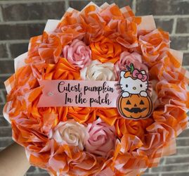 Halloween Hello Kitty Ribbon Rose Bouquet