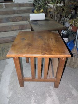 Mission style side table