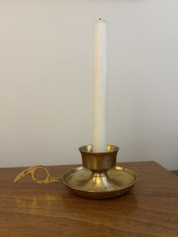 Single Brass Chamberstick