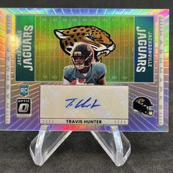 2025 Donruss Optic Travis Hunter Rookie Auto Hashmarks