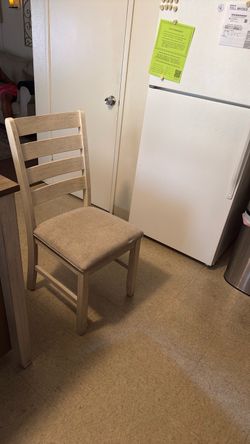Ladder-Back Dining Chair with Upholstered Seat