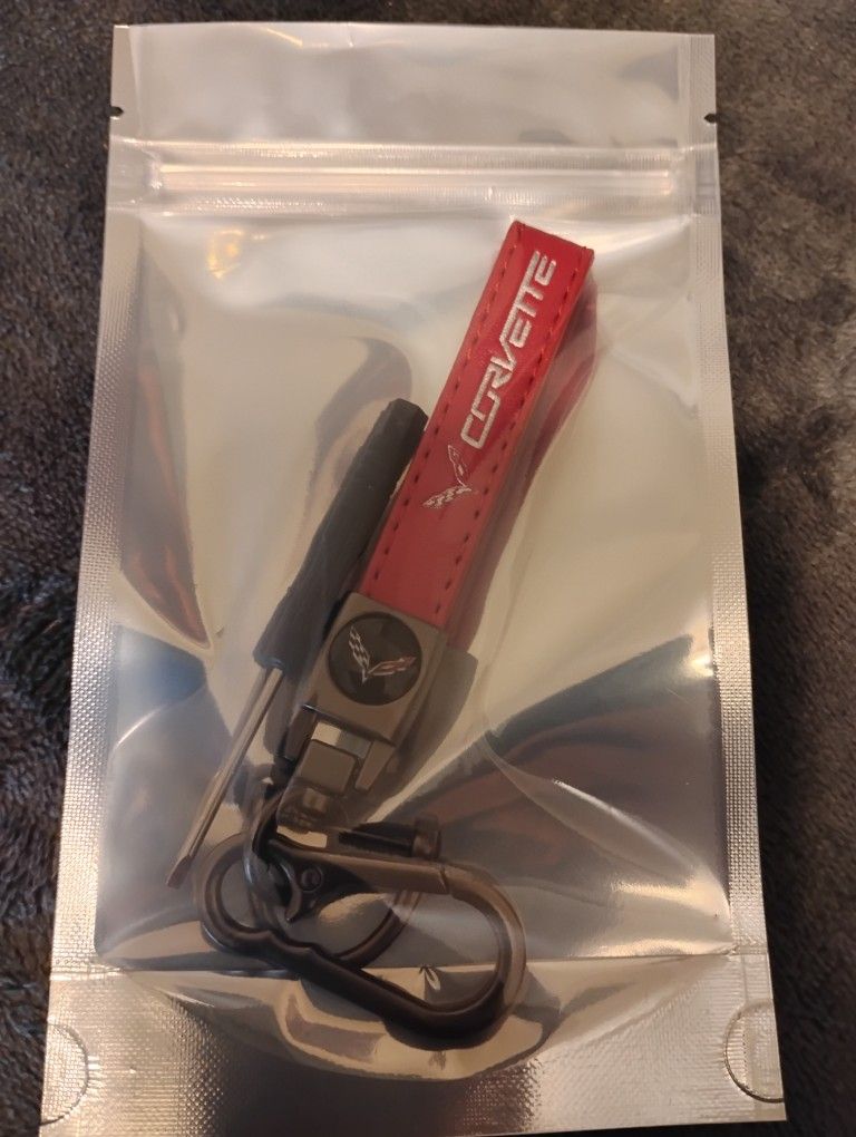 Red Corvette Keychain NEW