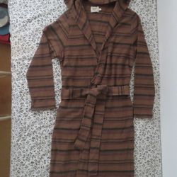 Ugg Australia Miles Stripe Men's Robe Hooded Ombre Stripe Brown 2XL