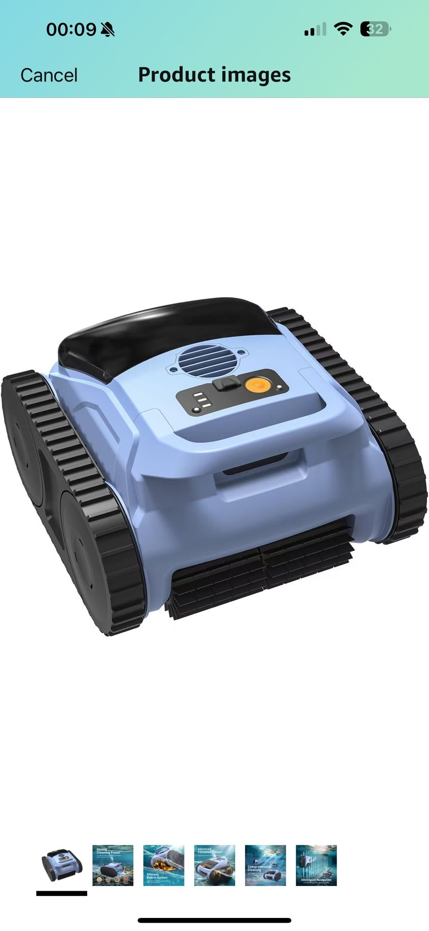 Robotic Pool Cleaner for Inground Pool & Above Ground Pool Vacuum | 2150 Sq.ft Coverage | Smart Navigation | Cleans Floor, Walls & Waterline | Powerfu