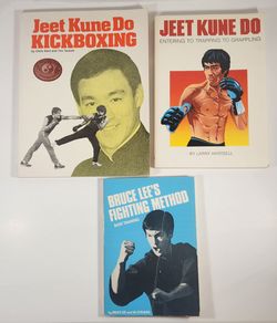 LOT OF 3 BRUCE LEE JEET KUNE DO MIXED PAPERBACK BOOK