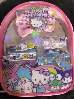 Hello Kitty and Friends Mini Hello Kitty Backpack Hair Accessories Gift Bag Set includes for Kids Girls, Ages 3+ New W Tags And Sealed $10 Obo
