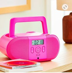 Pink CD player Radio Portable