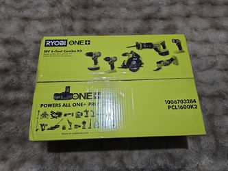 Ryobi 18V 6 tool combo kit.