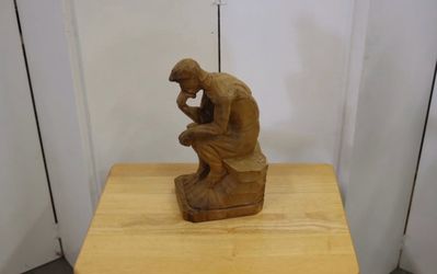 Wood Carving – “The Thinking Man”