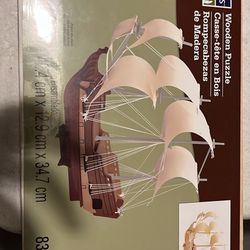 Art minds Wooden Puzzle military Sailing Ship Brand New 