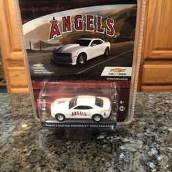 Angels limited edition Die Cast car Chevrolet Camaro die cast metal chassis .  Brand new factory sealed .  Has been on display in a cabinet with a Ang