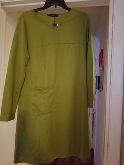 Women Winter Long Sleeve Pocket Tunic Tops Size L