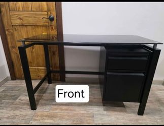 For Sale Glass Top Metal Frame Computer Desk