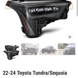 22-24 Toyota Tundra/Sequoia NOVA-Series LED Projector Headlights Alpha-Black 