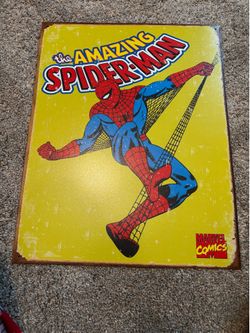 Spider-man metal poster