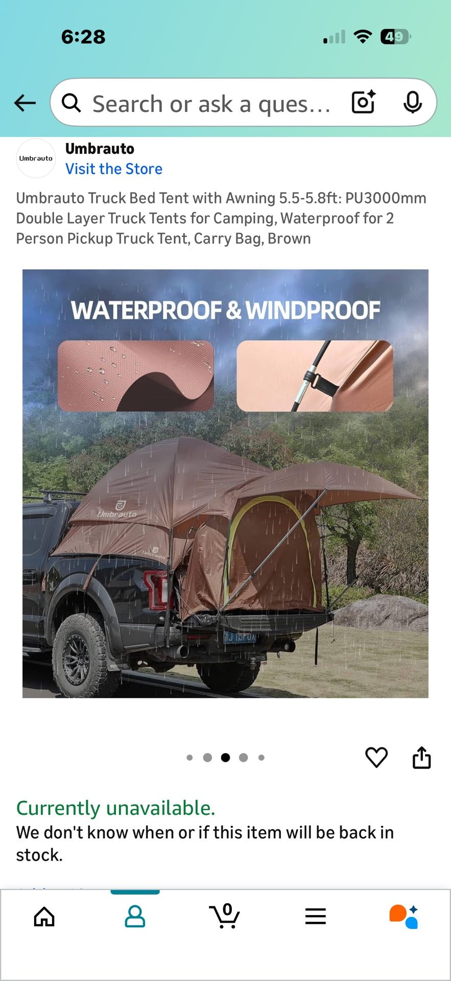 Truck Bed tent/ Brand new Never Used