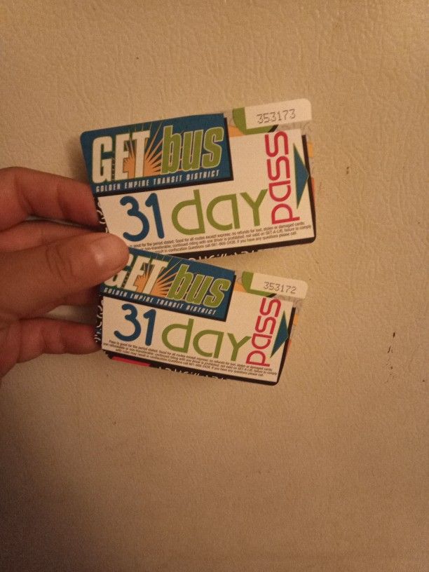 31 Day Buss Passes