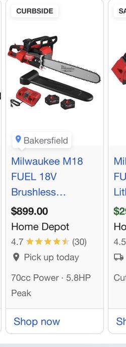 Milwaukee M18 Fuel 18v Brushless Chainsaw 