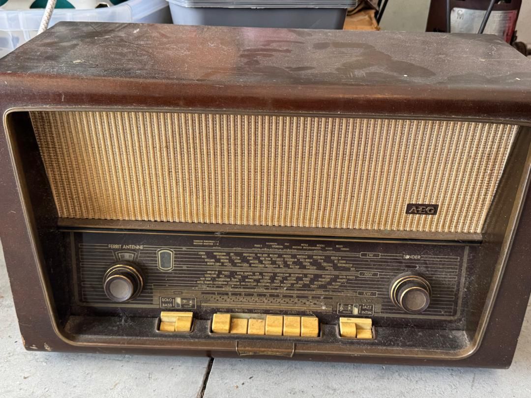 German 50'S AEG 3D Raumklang Super 6067 WD Shortwave Radio