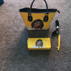 Michelle Obama Purse & Wallet wStraps