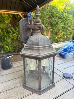 Black Outdoor Hardwired Wall Lantern