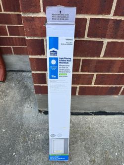 Project Source 1-in Cordless Vinyl Mini Blinds – White – 23” x 72”