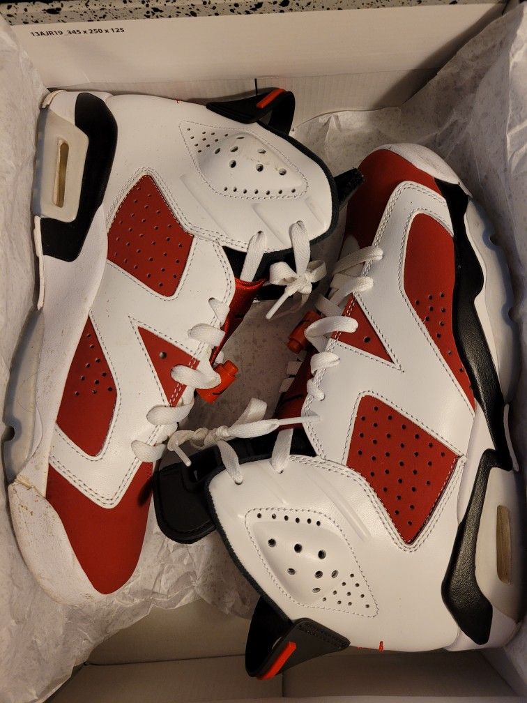 Jordan 6 Carmines Size 8