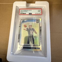 2024 Panini Donruss Optic - Rated Rookie Drake Maye #229 Holo Prizm PSA 9