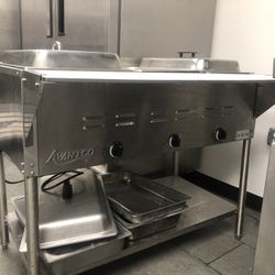 Avantco Equipment 3-Pan Electric Steam Table. 