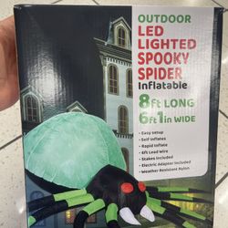 Outdoor LED Lighted Spooky Spider Inflatable