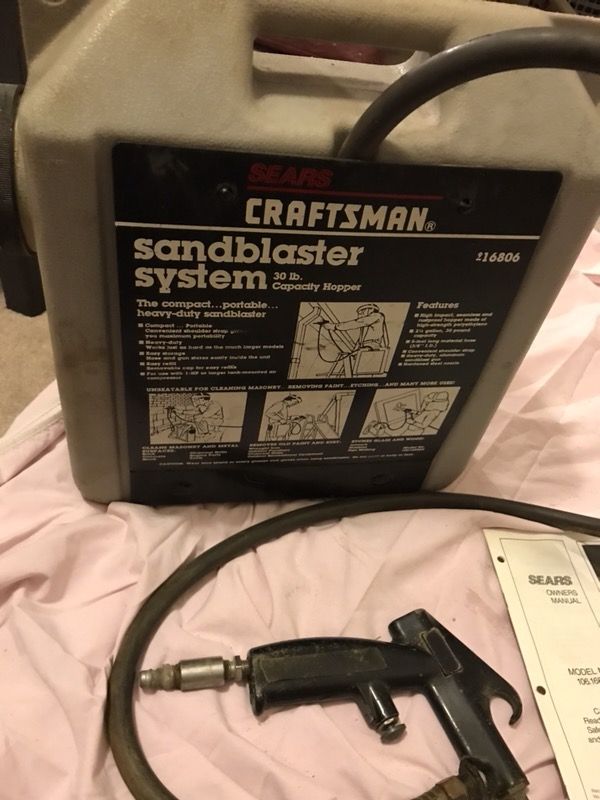 Craftsman portable sandblaster 30lb hopper