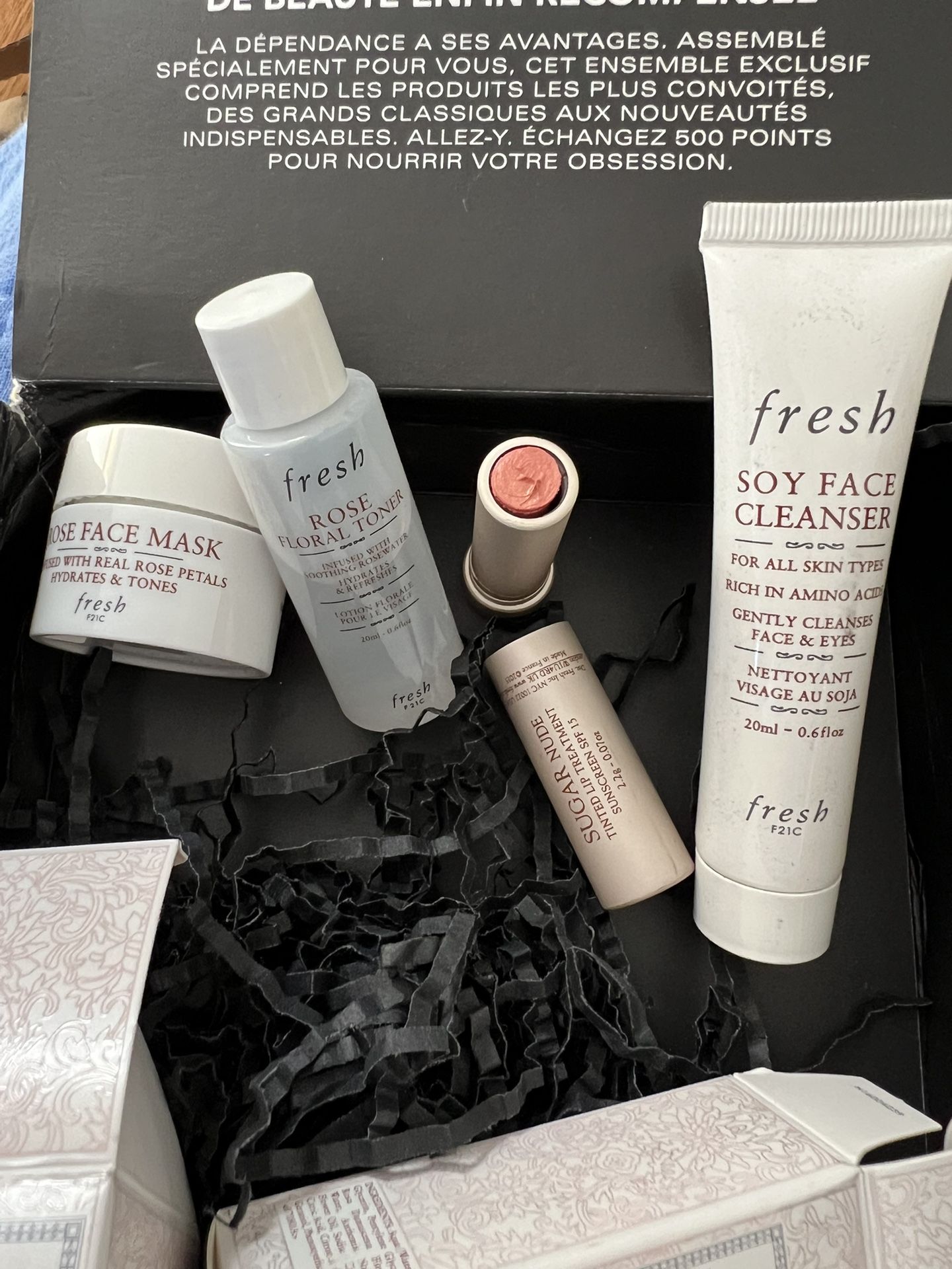 Fresh Forever Fresh Set Rose Face Mask Floral Toner (leaked) Lip (melted) NIB