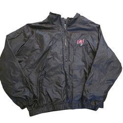Vintage Tampa Bay Buccaneers Black Windbreaker Zippered Jacket XL by logo athletic
