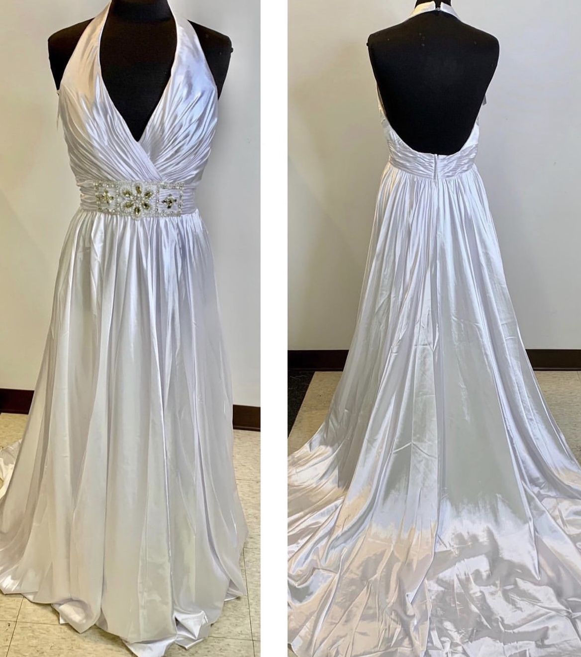 New With Tags Size 12 Satin Wedding Gown $251