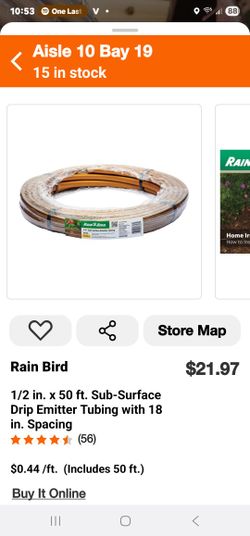 1/2in Emitter Tubbing 50ft Rolls