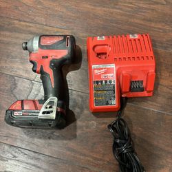 Milwaukee M18 Brushless Impact Driver with Battery and Charger