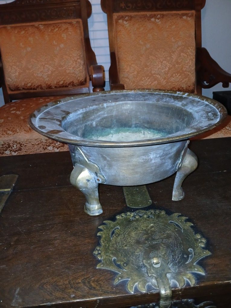 Antique Brass Brazier 