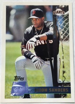 Topps Deion Sanders San Francisco Giants Baseball Card # 315 Unc