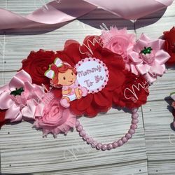Shortcake Maternity Sash 🎀🍓❤️
