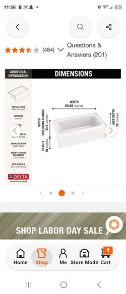 delta soaking tub