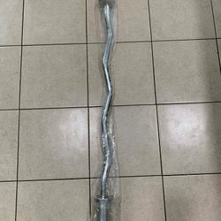 Olympic Curl Bar, 4 ft. Alloy Steel Barbell with 2 in. Sleeves, Silver Finish