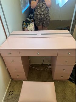 Pink vanity