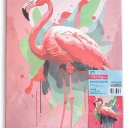 Flamingo Paint by Number Kit Canvas 16x20 The Spring Shop Hobby Lobby NEW Decor