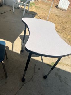 School desk and chair
