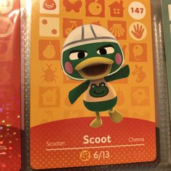 Nintendo Animal Crossing New Horizons Scoot Amiibo Card