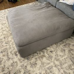 Gray Couch Ottoman