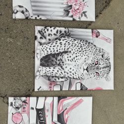 Leopard Canva Three-Piece Set